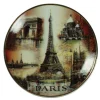 Assiette marron monuments Paris