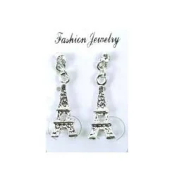 Boucles d'oreille Tour Eiffel argentées