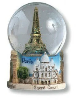 Boule de neige tour Eiffel et monuments de Paris