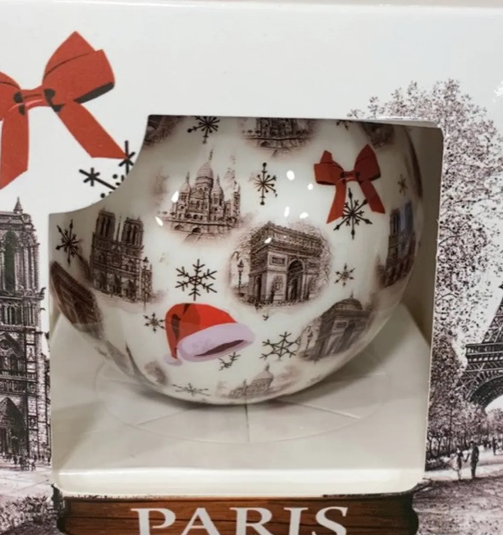 Boule de Noël souvenirs de Paris