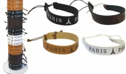 Bracelet Paris Tour Eiffel cuir réglable