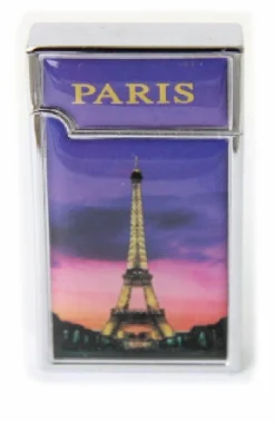Briquet métal Tour Eiffel Paris by night