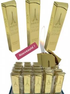 Briquet tour Eiffel lingot d'or