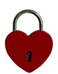 Cadenas cล“ur rouge avec clé cล“ur