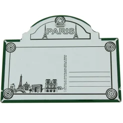 Carte postale plaque de rue Paris Tour Eiffel