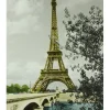Carte postale tour Eiffel et pont
