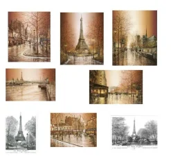 10 Cartes postal monuments de Paris à lโ€automne