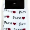 Chaussettes Paris coeur blanc