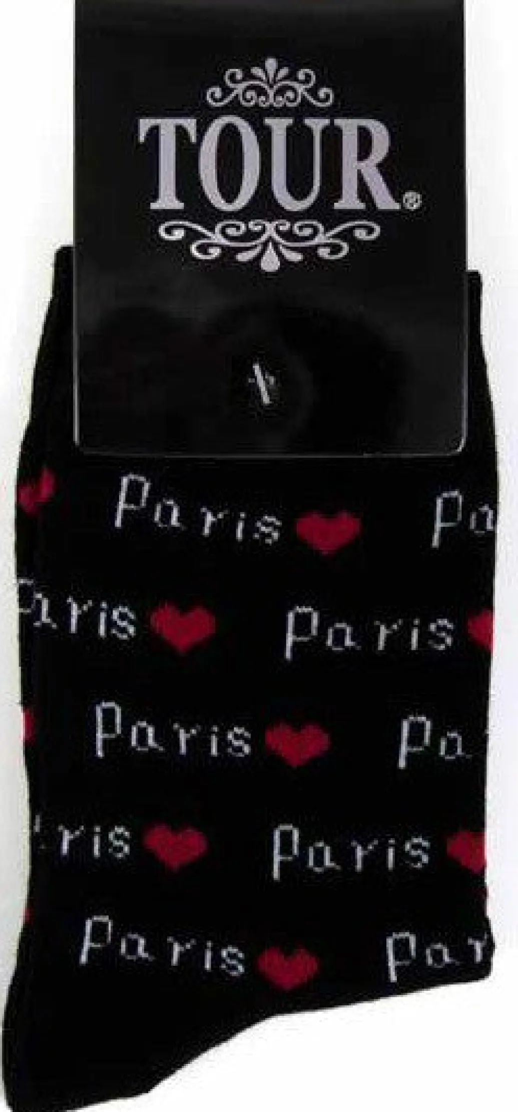Chaussettes Paris coeur noir