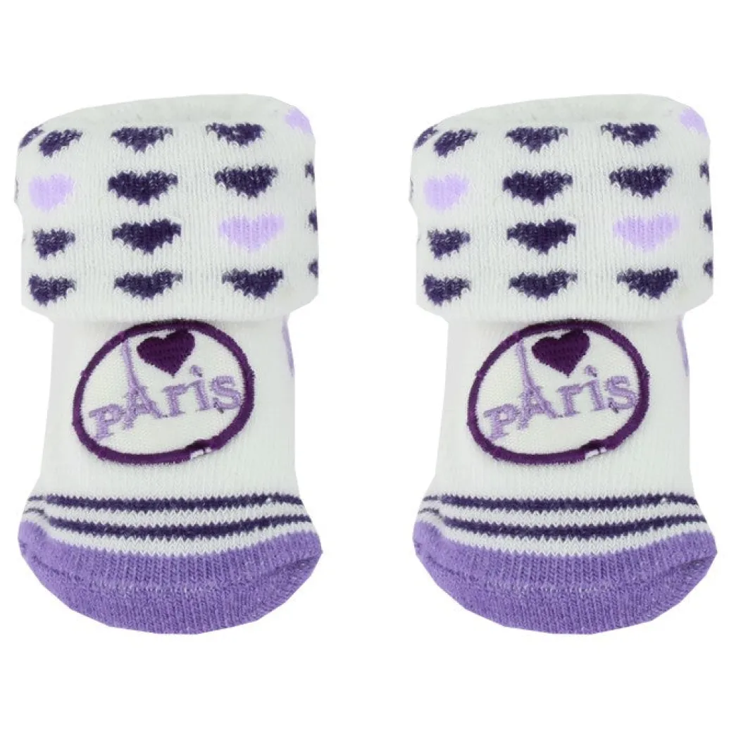 Chaussettes violettes Paris pour enfant