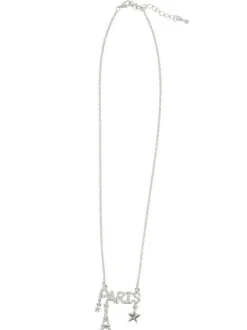 Collier Paris strass argenté