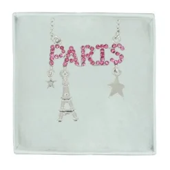 Collier Paris strass rose