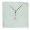 Collier Tour Eiffel strass doré