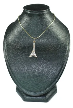 Collier Tour Eiffel strass doré