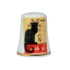 Dé de porcelaine Chat Noir