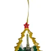 Décoration de Noël tour Eiffel sapin doré