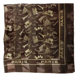 Foulard Paris marron