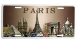3 Grande plaques métal souvenirs de Paris monuments en reliefs