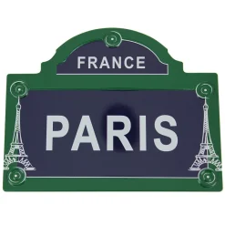 Magnet Paris Tour Eiffel plaque de rue métal
