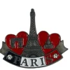 Magnet Tour Eiffel double Cล“ur Paris Strass 3 monuments