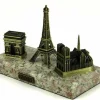 3 monuments de Paris 3D sur Marbre
