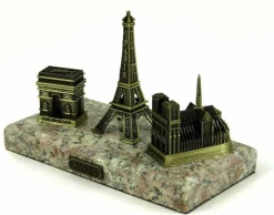 3 monuments de Paris 3D sur Marbre