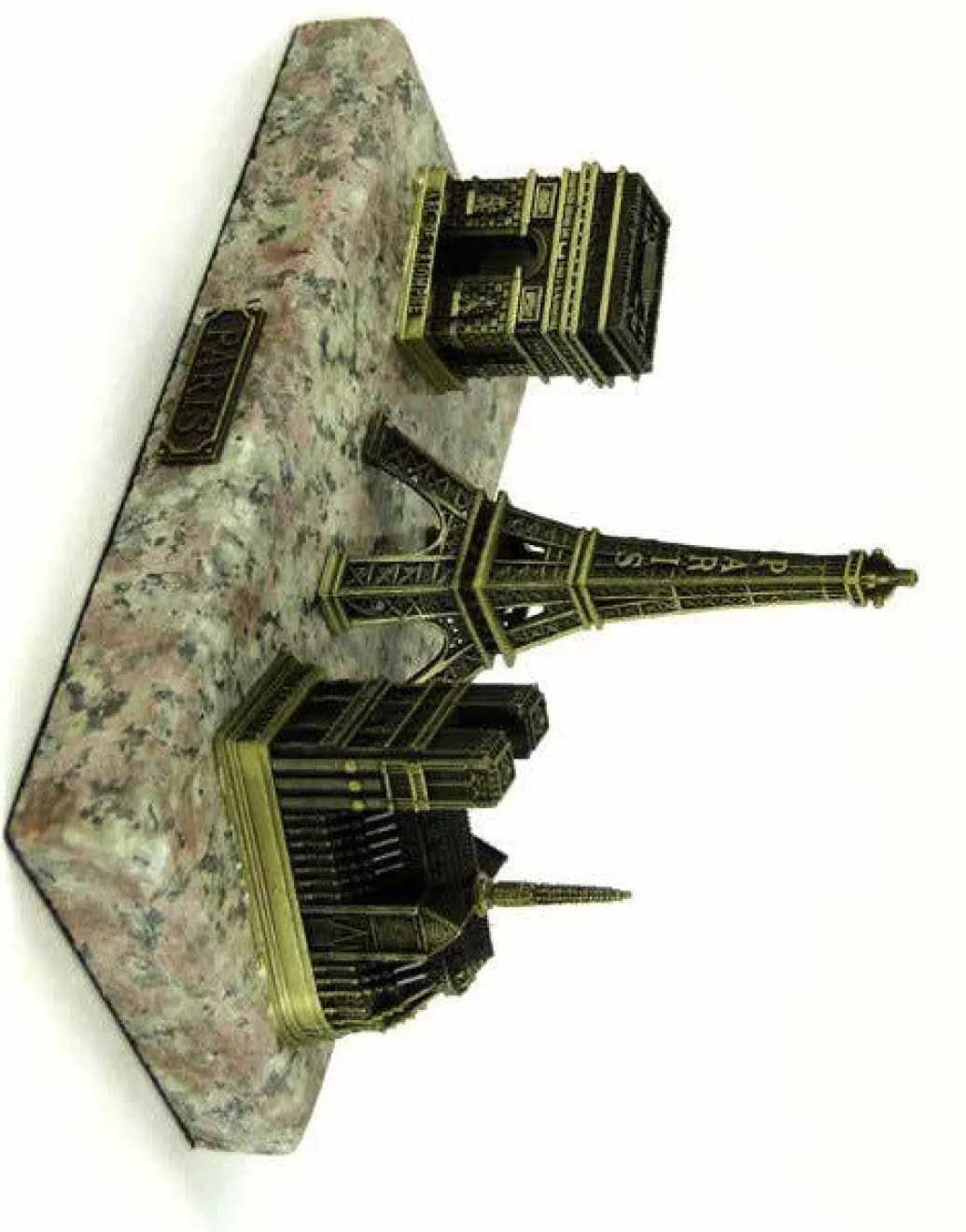 3 monuments de Paris 3D sur Marbre