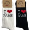 Paire de chaussette I LOVE PARIS noir ou Blanche
