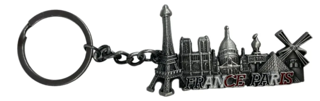 Porte clé monuments de Paris en relief