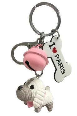 Porte clés I LOVE Paris Chat ou Chien