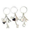 Porte-clés coeur strass & lettres alphabetiques