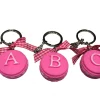 Porte-clés macaron alphabet