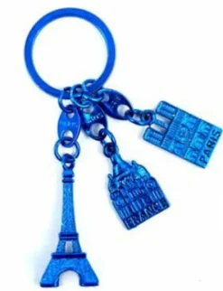 Porte-clés monuments de Paris bleu
