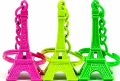 Porte-clés Tour Eiffel 3 couleurs fluo