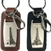Porte-clés Tour Eiffel luxe noir ou marron