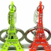 Porte-clés Tour Eiffel strass fluo