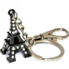 Porte-clés Tour Eiffel strass noir