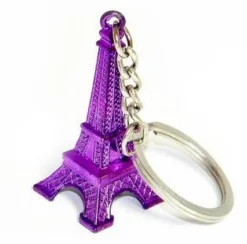 Porte-clés Tour Eiffel violet