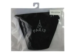 String à strass noir