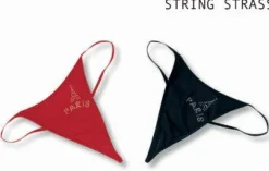String à strass noir