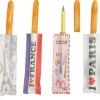 4 stylos baguette magnétique avec  pochette souvenirs de France