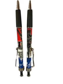 2 Stylos Tour Eiffel souvenirs Paris tricolore