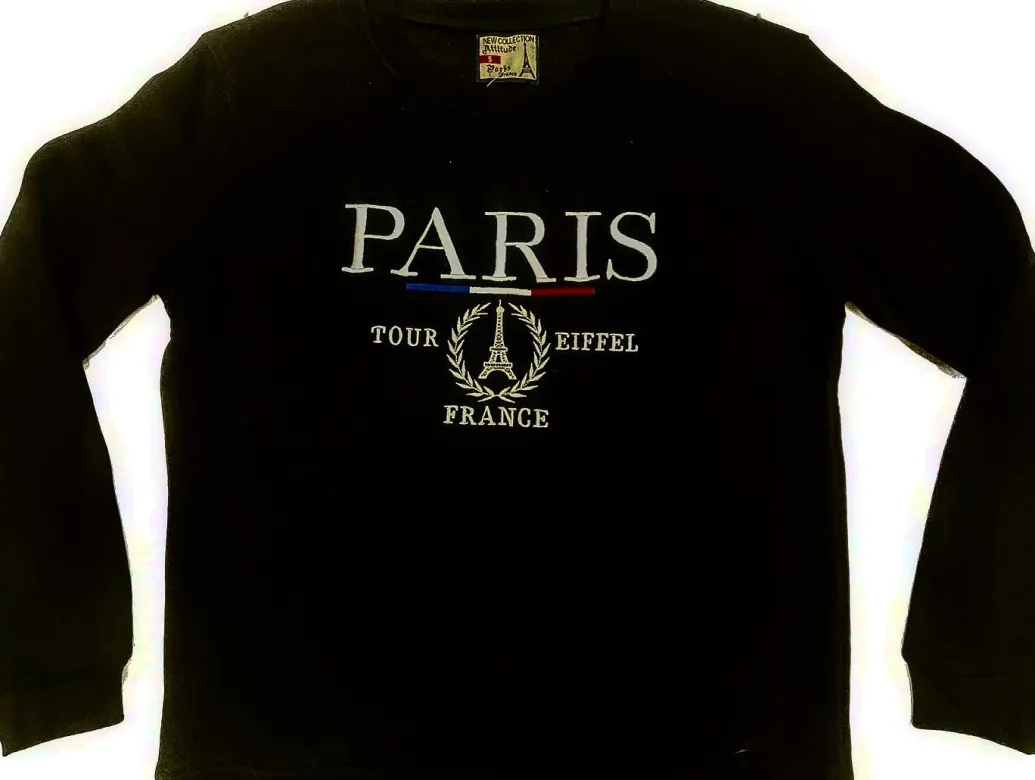 Sweat Paris France brodé