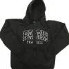 Sweat shirt Paris France brodé gris chiné
