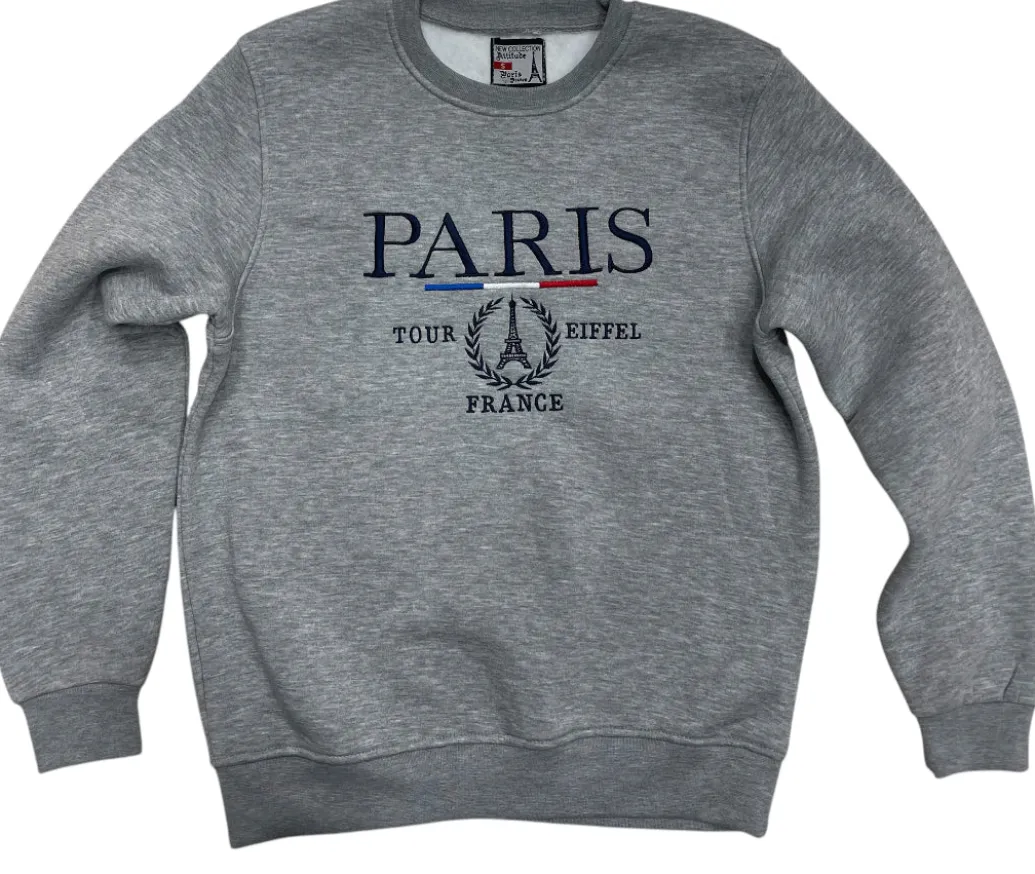 Sweat-Shirt Gris Paris France ๐ซ๐ท