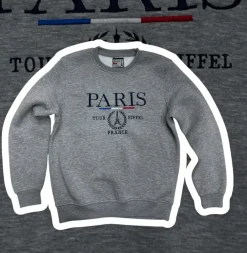 Sweat-Shirt Gris Paris France ๐ซ๐ท