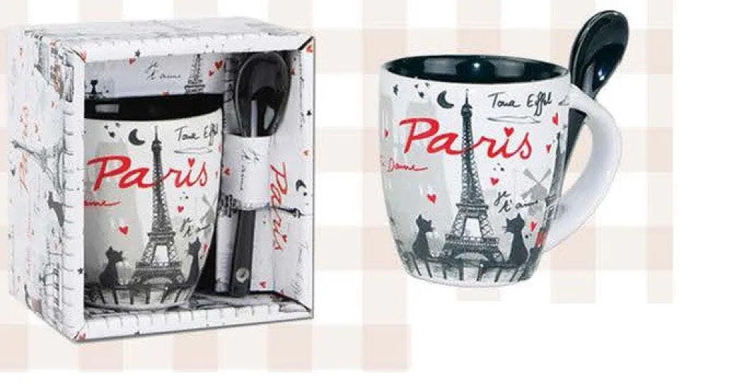 Tasse "Chats amoureux" + cuillère