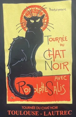tee shirt la tournée du chat Noir