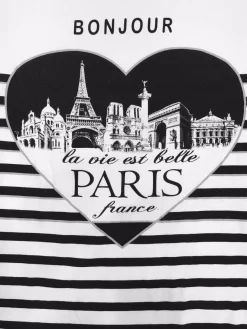 Tee shirt Paris France " BONJOUR La vie est belle "