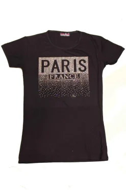 Tee shirt Paris France STRASS